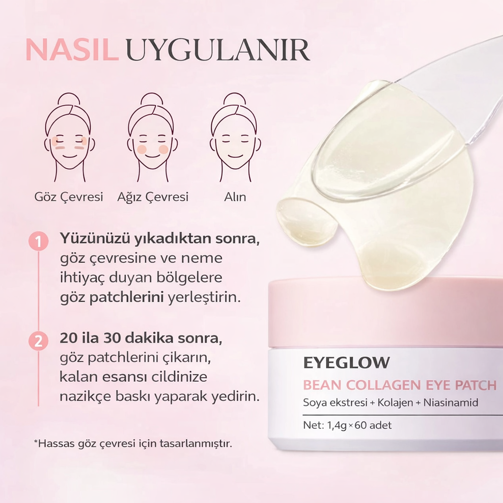EyeGlow™ Kolajenli Yaşlanma Karşıtı Göz Altı Patch’i